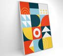 Ver imagem 2 de Quadro Geométrico Colorido 11 - 40x60 Cm - Adesivo Fotográfico
