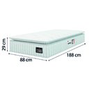 Ver imagem 4 de Cama Box Colchão Solteiro Espuma D33 Vangogh Pillow Top 88x188x67cm Linho Branco Hellen