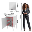 Ver imagem 3 de Conjunto para Banheiro com Balcão e Espelho 45cm BN3691 Branco