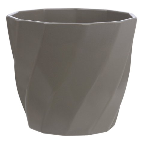 Vaso Torcido Decorativo Cinza 8,5x9,5 cm - D’Rossi