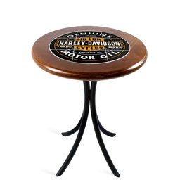 Cj Mesa Madeira Azulejo 60cm - Bistrô Fixa 78cm + 4 Cadeiras 43 - Natural - Harley Davidson Genuine - 3