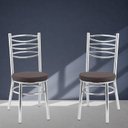 Ver imagem 6 de Conjunto 4 Cadeiras para Sala de Jantar Debrum Cromado/Marrom