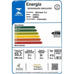 Geladeira Frost Free Duplex Consul Inox 410 Litros - Crm50lk 110v - 11