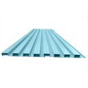 Ver imagem 3 de Painel Ripado em Placa 100x0,15cm (1,05m²) PVC + 2 Cantoneiras 1,05 Azul Bariri