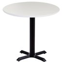 Ver imagem 1 de Mesa Ômega Ferro Preto 74 Cm (alt) Base em X Tampo Mdp Redondo 70 Cm (larg) X 2,50 Cm (alt) Branco