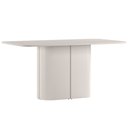 Ver imagem 7 de Mesa Retangular Tampo de Vidro Verbena 160cm Off White N01 com 6 Cadeiras Dara Linho Cru - Lyam Deco