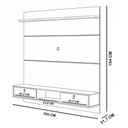 Ver imagem 5 de Painel para TV 60 pol com Bancada Suspensa 160cm Turquia C04 Off White Matte Freijó - Lyam Decor