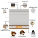 Ver imagem 4 de Painel para TV 60 pol com Bancada Suspensa 160cm Turquia C04 Off White Matte Freijó - Lyam Decor