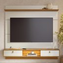 Ver imagem 3 de Painel para TV 60 pol com Bancada Suspensa 160cm Turquia C04 Off White Matte Freijó - Lyam Decor