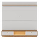 Ver imagem 2 de Painel para TV 60 pol com Bancada Suspensa 160cm Turquia C04 Off White Matte Freijó - Lyam Decor