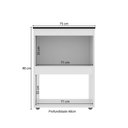 Ver imagem 4 de Armário Cooktop Adriana sem Porta 1 Prateleira MDP 75cm Branco com Tampo AJL Móveis