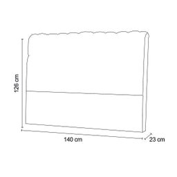 Cabeceira Casal Estofada Dama  - 3