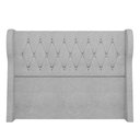 Ver imagem 6 de Cabeceira Casal Cama Box 140cm Malva I02 Bouclê Cinza - Mpozenato