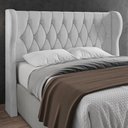 Ver imagem 2 de Cabeceira Casal Cama Box 140cm Malva I02 Bouclê Cinza - Mpozenato