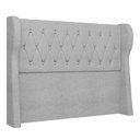 Ver imagem 1 de Cabeceira Casal Cama Box 140cm Malva I02 Bouclê Cinza - Mpozenato