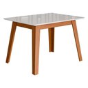 Ver imagem 2 de Mesa de Jantar com Vidro 4 Lugares Multimóveis CR50229 Cinamomo-Off White