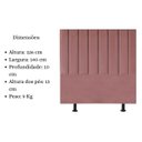 Ver imagem 6 de Cabeceira Estofada Cama Box Casal 140 Cm Mavie Suede:rosê