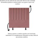 Ver imagem 5 de Cabeceira Estofada Cama Box Casal 140 Cm Mavie Suede:rosê