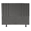Ver imagem 1 de Cabeceira Cama Box Queem Estofada Grécia 160 Cm Linho:cinza Escuro
