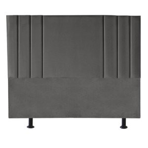 Cabeceira Cama Box Queem Estofada Grécia 160 Cm Linho:cinza Escuro