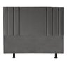 Cabeceira Cama Box Queem Estofada Grécia 160 Cm Linho:cinza Escuro - 1