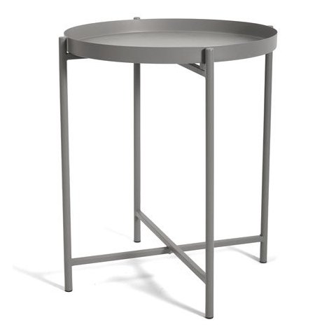Mesa de Apoio em Metal Cinza 50cm 17613 Mart