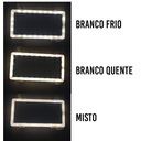 Ver imagem 3 de Espelho de Carro Maquiagem Led 3 Cores Usb Automovel sem Fio Quebra Sol Veiculo Branco Quente e