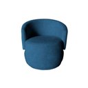 Ver imagem 1 de Poltrona Decorativa Beatriz Orgânica Bouclé Azul Marinho