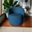 Ver mais imagens de Poltrona Decorativa Beatriz Orgânica Bouclé Azul Marinho