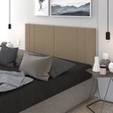 Ver imagem 1 de Cabeceira Para Cama Casal Tulipa 1,60 Estofada Suede Bege - Rede Móveis