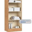 Ver imagem 4 de Guarda-Roupa Modulado 2 Portas com Prateleiras Infinity Marrom/Cedro/Duna