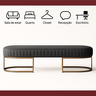 Recamier Glow 110cm Puff Moderno Premium Sala e Quarto:cinza - 6