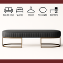 Ver imagem 6 de Recamier Glow 110cm Puff Moderno Premium Sala e Quarto:cinza