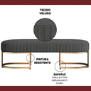 Ver imagem 4 de Recamier Glow 110cm Puff Moderno Premium Sala e Quarto:cinza
