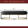 Recamier Glow 110cm Puff Moderno Premium Sala e Quarto:cinza - 5