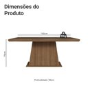 Ver imagem 2 de Mesa de Jantar Retangular Tampo com Moldura Rustic 5364 Madesa