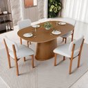 Ver imagem 2 de Kit 04 Cadeiras para Sala de Jantar Cozinha Living Estofada Dara L02 Linho Cinza - Lyam Decor