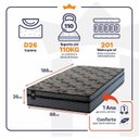 Ver imagem 3 de Colchão Solteiro King House c/ Molas Ensacadas Montreal 88x188x26 Cinza