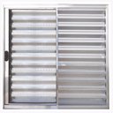 Ver imagem 1 de Janela de Alumínio Brilhante Veneziana de Correr 3 Folhas Sem Grade CMC Modular - 1.20(L)X1.20(A)