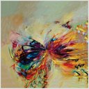 Ver imagem 2 de Quadro Animais Borboleta Iv Tela Moldura Branca 60X60Cm