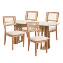 Ver imagem 1 de Conjunto de Jantar Mesa 4 Cadeiras Mdf