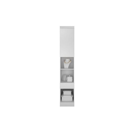 Módulo de Quarto Casal Armário Mesa Cabeceira Rizon C/ 1 Gaveta Branco - Novo Horizonte
