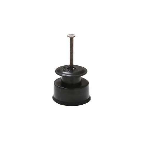 Kit 100 Roldanas Isoladas Preta C/prego 36mm para Arames Eletrificados em Pead Rd36 - Zebu 2783-9