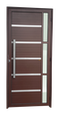 Ver imagem 1 de Porta Alumínio Lambril Miraggio c/Puxador e.Marrom Corten 100 Brimak