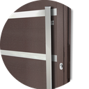 Ver imagem 3 de Porta Alumínio Lambril Miraggio c/Puxador e.Marrom Corten 100 Brimak