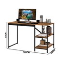 Ver imagem 4 de Mesa de Escritório Industrial Slim com 2 Prateleiras