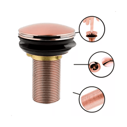 Válvula Lavatorio Click Luxo 8 Cm Rose Gold - 7/8 - 2