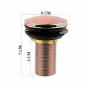 Ver imagem 3 de Válvula Lavatorio Click Luxo 8 Cm Rose Gold - 7/8