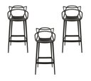 Ver imagem 1 de Kit 3 Banquetas Allegra Masters Allegra Pretas