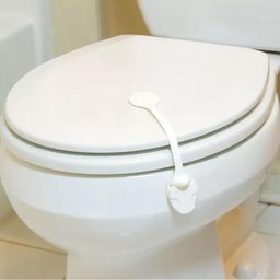 Trava de Segurança Tampo Sanitário Plástico Proteção para Bebês Crianças Branco - 4 Trava de Segurança Tampo Sanitário Plástico Proteção para Bebês Crianças Branco - 4